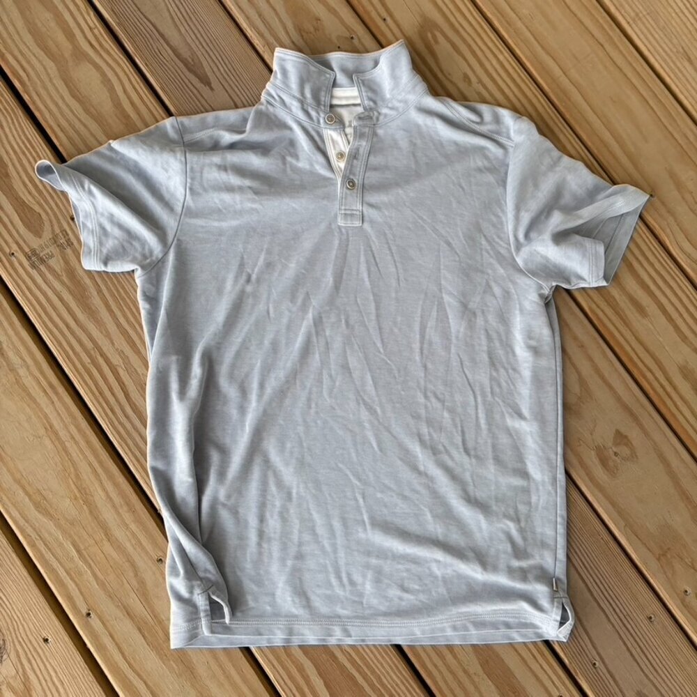 ** Tommy Bahama Light Slate Blue Polo Shirt  Size Medium